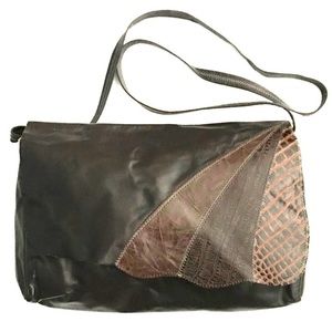 Vintage Brown Flap Leather Shoulder Bag NEW